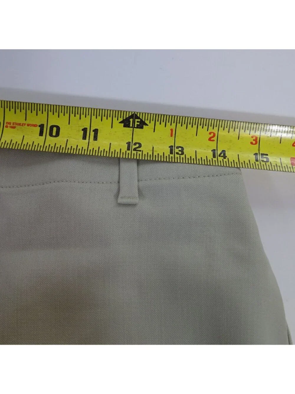 Banana Republic Women Wool Blend Wide Leg Pants Tan Size 4 Flat Front Pockets - Picture 9 of 12